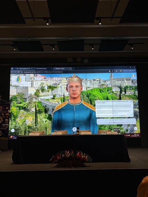 L’avatar di Federico II di Svevia, assistente virtuale del Comune di Gravina in Puglia