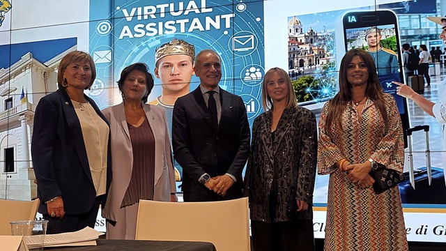 I relatori della presentazione dell’assistente virtuale Federico II a Gravina in Puglia